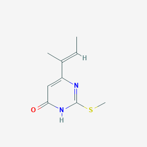 molecular formula C9H12N2OS B1487106 (E)-6-(but-2-en-2-yl)-2-(methylthio)pyrimidin-4(3H)-one CAS No. 2098155-05-4