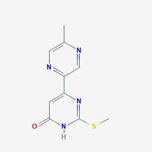 molecular formula C10H10N4OS B1487107 6-(5-methylpyrazin-2-yl)-2-(methylthio)pyrimidin-4(3H)-one CAS No. 2098096-10-5