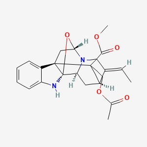 molecular formula C23H26N2O5 B14871072 methyl (1R,9S,11S,14E,15R,17S)-19-(acetyloxymethyl)-14-ethylidene-18-oxa-2,12-diazahexacyclo[9.6.1.19,15.01,9.03,8.012,17]nonadeca-3,5,7-triene-19-carboxylate 