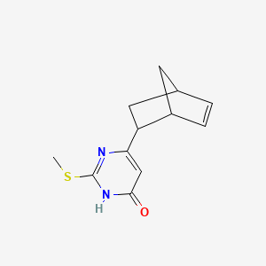 molecular formula C12H14N2OS B1487108 6-((1R,2S,4R)-bicyclo[2.2.1]hept-5-en-2-yl)-2-(methylthio)pyrimidin-4(3H)-one CAS No. 2108940-98-1