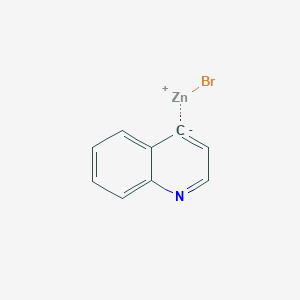 molecular formula C9H6BrNZn B14871080 Quinolin-4-ylZinc bromide 