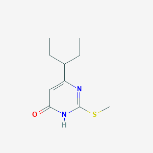 molecular formula C10H16N2OS B1487109 2-(methylthio)-6-(pentan-3-yl)pyrimidin-4(3H)-one CAS No. 2098095-89-5