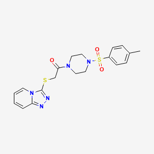 2-([1,2,4]Triazolo[4,3-a]pyridin-3-ylthio)-1-(4-tosylpiperazin-1-yl)ethanone