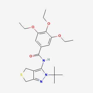 N-(2-tert-butyl-2,6-dihydro-4H-thieno[3,4-c]pyrazol-3-yl)-3,4,5-triethoxybenzamide