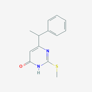 molecular formula C13H14N2OS B1487111 2-(methylthio)-6-(1-phenylethyl)pyrimidin-4(3H)-one CAS No. 2098096-23-0