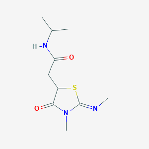 molecular formula C10H17N3O2S B14871129 (E)-N-isopropyl-2-(3-methyl-2-(methylimino)-4-oxothiazolidin-5-yl)acetamide 