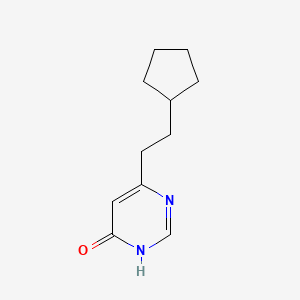 molecular formula C11H16N2O B1487113 6-(2-Cyclopentylethyl)pyrimidin-4-ol CAS No. 2092264-35-0