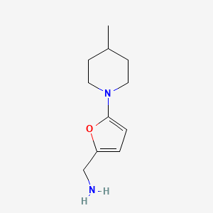 (5-(4-Methylpiperidin-1-yl)furan-2-yl)methanamine