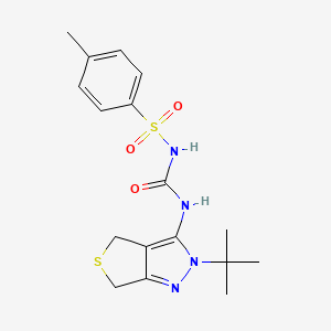 N-[(2-tert-butyl-2,6-dihydro-4H-thieno[3,4-c]pyrazol-3-yl)carbamoyl]-4-methylbenzenesulfonamide