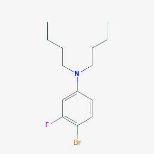 molecular formula C14H21BrFN B14871163 4-Bromo-N,N-dibutyl-3-fluoroaniline 