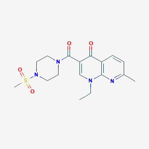 1-ethyl-7-methyl-3-(4-(methylsulfonyl)piperazine-1-carbonyl)-1,8-naphthyridin-4(1H)-one