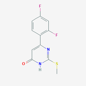 molecular formula C11H8F2N2OS B1487121 6-(2,4-difluorophenyl)-2-(methylthio)pyrimidin-4(3H)-one CAS No. 2098020-55-2