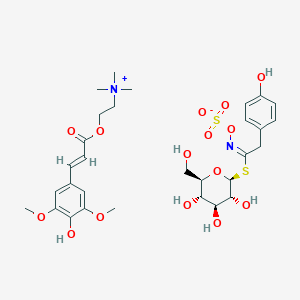 2-[(E)-3-(4-hydroxy-3,5-dimethoxyphenyl)prop-2-enoyl]oxyethyl-trimethylazanium;[(E)-[2-(4-hydroxyphenyl)-1-[(2S,3R,4S,5S,6R)-3,4,5-trihydroxy-6-(hydroxymethyl)oxan-2-yl]sulfanylethylidene]amino] sulfate