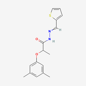 molecular formula C16H18N2O2S B14871233 2-(3,5-dimethylphenoxy)-N'-(thiophen-2-ylmethylene)propanehydrazide 