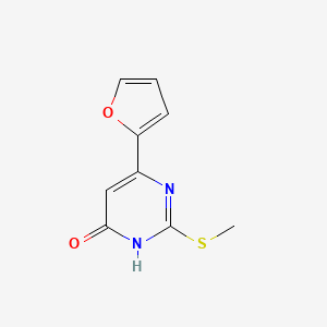 molecular formula C9H8N2O2S B1487124 6-(furan-2-yl)-2-(methylthio)pyrimidin-4(3H)-one CAS No. 857414-95-0