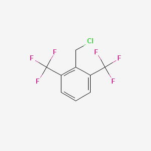 molecular formula C9H5ClF6 B14871256 Benzene,2-(chloromethyl)-1,3-bis(trifluoromethyl)- 