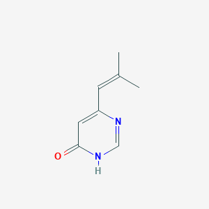 molecular formula C8H10N2O B1487129 6-(2-Methylprop-1-en-1-yl)pyrimidin-4-ol CAS No. 2090965-55-0