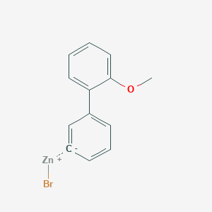 molecular formula C13H11BrOZn B14871305 3-(2-Methoxyphenyl)phenylZinc bromide 