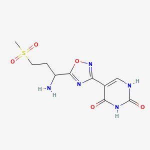 5-(5-(1-amino-3-(methylsulfonyl)propyl)-1,2,4-oxadiazol-3-yl)pyrimidine-2,4(1H,3H)-dione