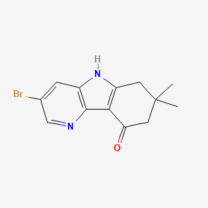 molecular formula C13H13BrN2O B1487132 3-bromo-7,7-dimethyl-5,6,7,8-tetrahydro-9H-pyrido[3,2-b]indol-9-one CAS No. 2231675-73-1