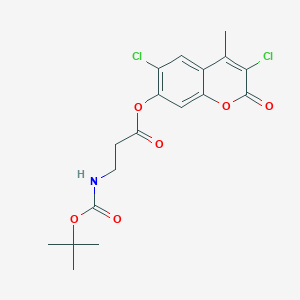 3,6-dichloro-4-methyl-2-oxo-2H-chromen-7-yl 3-((tert-butoxycarbonyl)amino)propanoate