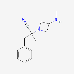 2-Methyl-2-(3-(methylamino)azetidin-1-yl)-3-phenylpropanenitrile