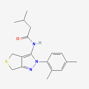 molecular formula C18H23N3OS B14871352 N-(2-(2,4-dimethylphenyl)-4,6-dihydro-2H-thieno[3,4-c]pyrazol-3-yl)-3-methylbutanamide 