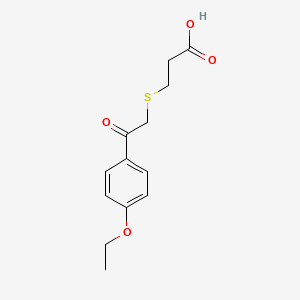 molecular formula C13H16O4S B14871353 3-((2-(4-Ethoxyphenyl)-2-oxoethyl)thio)propanoic acid 