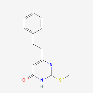molecular formula C13H14N2OS B1487136 2-(methylthio)-6-phenethylpyrimidin-4(3H)-one CAS No. 857415-55-5