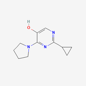 molecular formula C11H15N3O B14871367 2-Cyclopropyl-4-(pyrrolidin-1-yl)pyrimidin-5-ol 