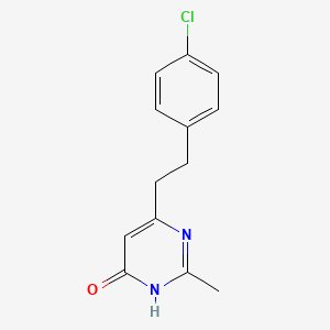 molecular formula C13H13ClN2O B1487138 6-(4-氯苯乙基)-2-甲基嘧啶-4-醇 CAS No. 2097968-20-0
