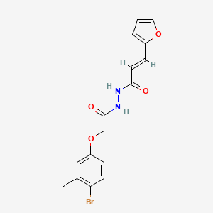 molecular formula C16H15BrN2O4 B14871381 (E)-N'-(2-(4-bromo-3-methylphenoxy)acetyl)-3-(furan-2-yl)acrylohydrazide 