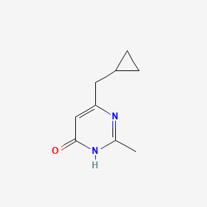 molecular formula C9H12N2O B1487139 6-(Cyclopropylmethyl)-2-methylpyrimidin-4-ol CAS No. 2090869-75-1