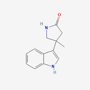 molecular formula C13H14N2O B14871392 4-(1H-indol-3-yl)-4-methylpyrrolidin-2-one 