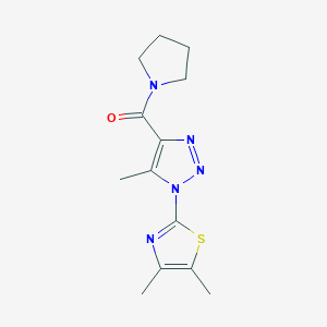 (1-(4,5-dimethylthiazol-2-yl)-5-methyl-1H-1,2,3-triazol-4-yl)(pyrrolidin-1-yl)methanone