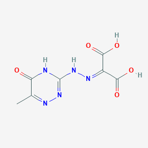 [2-(5-Hydroxy-6-methyl-1,2,4-triazin-3-yl)hydrazinylidene]propanedioic acid