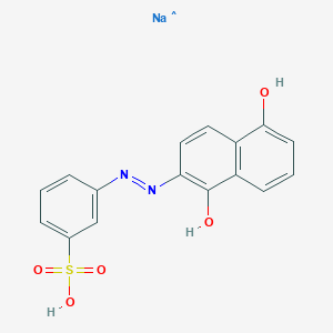 molecular formula C16H12N2NaO5S B1487142 3-(1,5-Dihydroxy-2-naphthylazo)-4-hydroxybenzenesulfonic acid sodium salt CAS No. 1007497-97-3