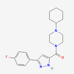 (4-cyclohexylpiperazin-1-yl)(5-(4-fluorophenyl)-1H-pyrazol-3-yl)methanone