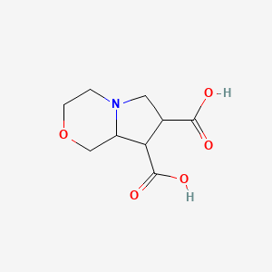 molecular formula C9H13NO5 B14871445 hexahydro-1H-pyrrolo[2,1-c][1,4]oxazine-7,8-dicarboxylic acid 