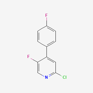 molecular formula C11H6ClF2N B1487145 2-Chloro-5-fluoro-4-(4-fluorophenyl)pyridine CAS No. 2225879-29-6