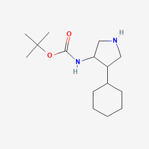 Tert-butyl (4-cyclohexylpyrrolidin-3-yl)carbamate