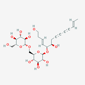 molecular formula C26H38O13 B14871457 (2R,3R,4S,5S,6R)-2-[[(2R,3S,4S,5R,6R)-6-[(3E,5R,6R,12E)-1,6-dihydroxytetradeca-3,12-dien-8,10-diyn-5-yl]oxy-3,4,5-trihydroxyoxan-2-yl]methoxy]-6-(hydroxymethyl)oxane-3,4,5-triol 