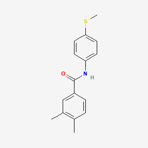 molecular formula C16H17NOS B14871465 3,4-dimethyl-N-(4-(methylthio)phenyl)benzamide 