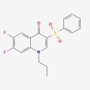 6,7-difluoro-3-(phenylsulfonyl)-1-propylquinolin-4(1H)-one