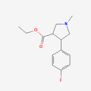 Ethyl 4-(4-fluorophenyl)-1-methylpyrrolidine-3-carboxylate