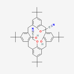 2,2'-((15,35,55,75-Tetra-tert-butyl-32,72-dihydroxy-1,3,5,7(1,3)-tetrabenzenacyclooctaphane-12,52-diyl)bis(oxy))diacetonitrile