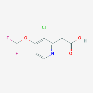 molecular formula C8H6ClF2NO3 B1487155 2-(3-Chloro-4-(difluoromethoxy)pyridin-2-yl)acetic acid CAS No. 1805528-15-7