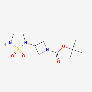 molecular formula C10H19N3O4S B14871583 Tert-butyl 3-(1,1-dioxido-1,2,5-thiadiazolidin-2-yl)azetidine-1-carboxylate 