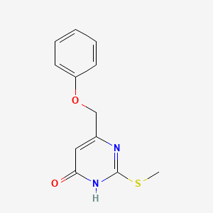 molecular formula C12H12N2O2S B1487159 2-(methylthio)-6-(phenoxymethyl)pyrimidin-4(3H)-one CAS No. 2097963-00-1