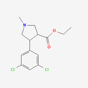 molecular formula C14H17Cl2NO2 B14871603 Ethyl 4-(3,5-dichlorophenyl)-1-methylpyrrolidine-3-carboxylate 